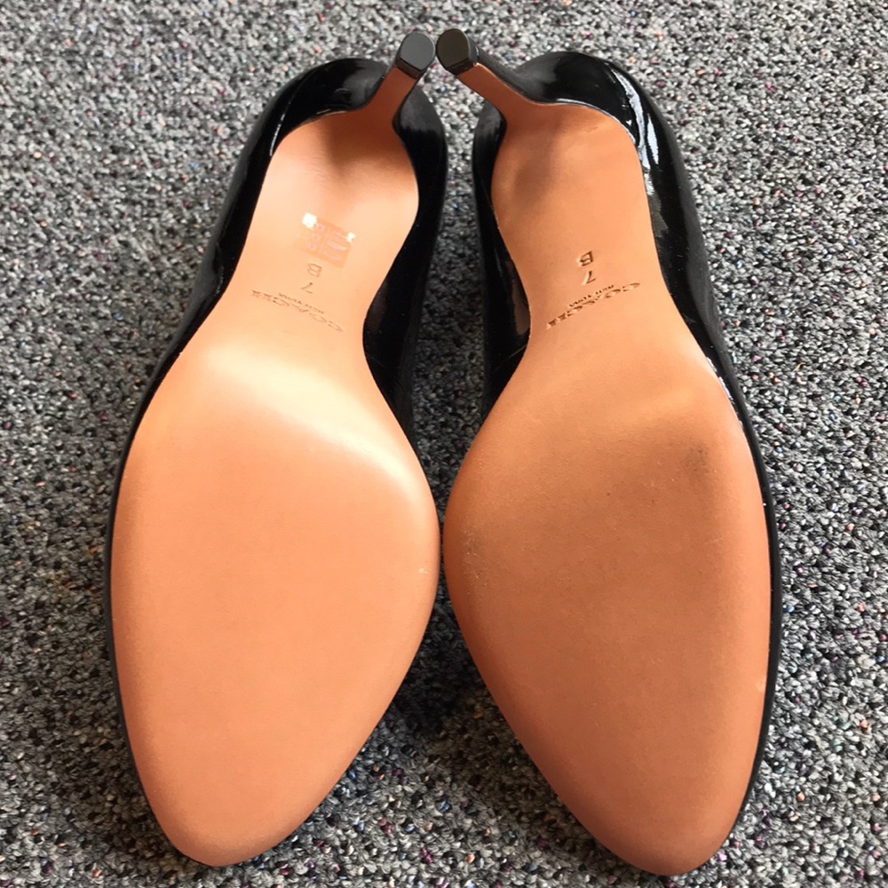 Coach Nala Black Patent Leather Pumps Round Toe - Picture 6 of 8